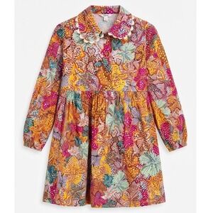 Kika Vargas x Target Floral Scalloped Collar Babydoll Mini Dress Small - CJ